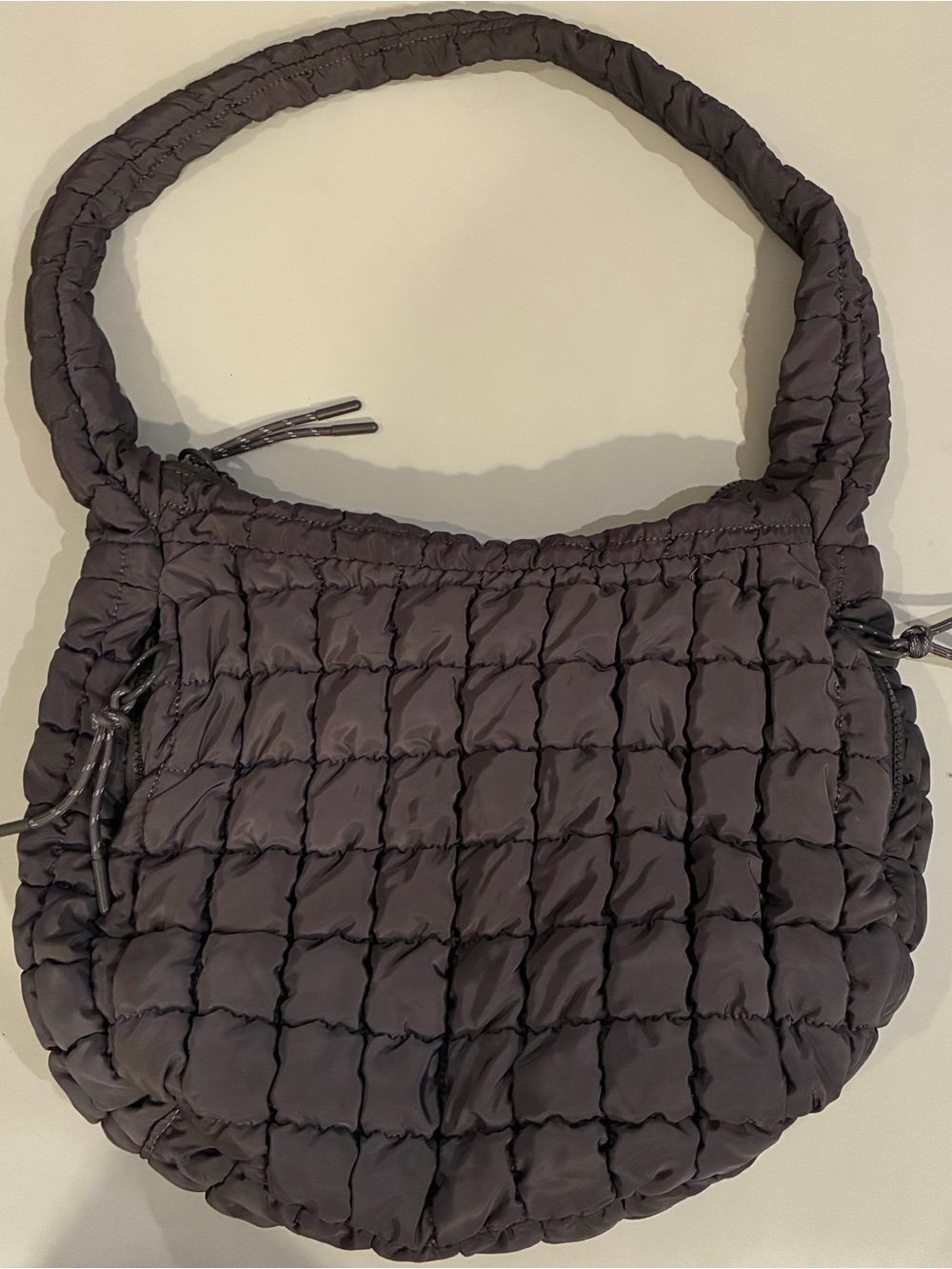 Urban Expressions Quilted Shoulder Bag in Grey